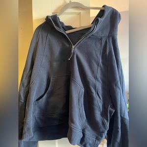 Cropped Navy Lululemon Scuba Hoodie